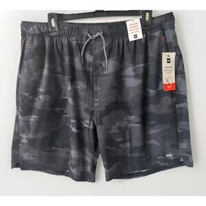 SAXX Mens Multi Sport 2N1 Shorts Size XL Black Camo Ballpark Pouch Relaxed Fit